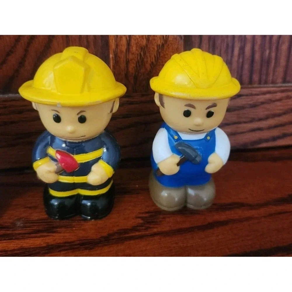 Lot‎ of 3 Vintage Toy People Figures Nurse Fireman Handyman